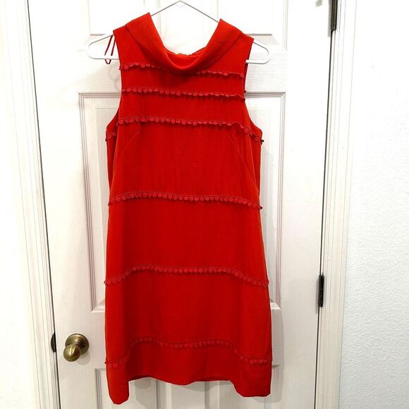 Jessica Simpson Spring Summer Dress Orange Size 4 Zip Closure Back - Picture 4 of 5